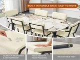 Dining Chairs Set of 4, Huggable Upholstered Dining Chairs with Premium Leather, Table-Hangable W3493P449277