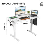 STARY Electric Standing Desk Adjustable Height Sit Stand Home Office Desk with Splice Board T3623P339387