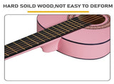 Light pink 30-inch Round Acoustic Guitar with Picks, Strings, Capo, Case, Tuner, and Strap 83838508