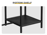 Black Outdoor Patio Bar Table with Multi-Tier Storage Shelves & Wine Glass Rack, Iron Bar Table, 110 35459775