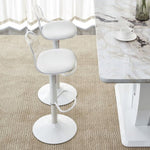 ZUN Modern minimalist bar chairs and bar stools. Can rotate 360 &deg; and adjust lifting. PET backrest and W1151135513