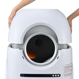 ZUN Self-cleaning cat litter box, 68L+9L, suitable for a variety of cat litter, APP control, real-time 89338683