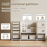 Kids Toy Storage Organizer 8 storage cabinet Removable Toy Bins, 4-Tier Book organizers Storage and W509P227267
