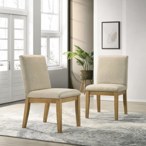 ZUN Rocco Contemporary Solid Wood Dining Chairs, Set of 2 T2574P205967