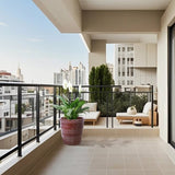 3 Pieces Ceramic Flowerpot, Modern Planter for Patio, Garden or Windowsills - Bean Paste Red W3273P321532