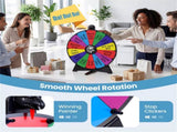 24" Spinning Prize Wheel with Foldable Stand Stand-Up & Tabletop Fortune Wheel - Multicolor 84150021