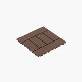 H Style 12" Patio Deck Tiles, DIY Module Interlocking Decking Tiles Floor Tile,Easy and Quick W206P195972