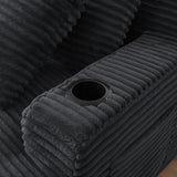 Compressible double chaise lounge with cupholders - No Assembly Required, Fluffy Modern Sleeper W2339P346393