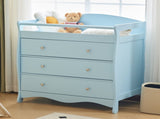 Blue painted finish, MDF, three drawers, 90.5*58*92cm, children's wooden bed with safety belt and 12686043