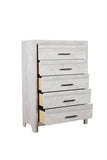 ZUN Modern Style 5-Drawer Chest Made with Wood in Gray B009P152659