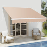 98.4"D x 117"W x 59"H retractable awning Khaki 68786834
