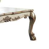 ZUN Gold Patina and Bone Coffee Table with Claw Leg B062P209070