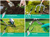 13Pcs Garden Tool Kit, HeavyDuty Aluminum Alloy Gardening Tools with AntiSlip TPR Handles, Oxford 58681467