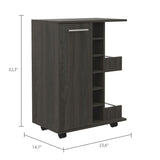 Tennessee Bar Cart, One Cabinet With Division, Six Cubbies For Liquor, Two Shelves B128P176145