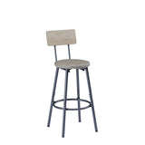 Long Bar Table Set with 3 PU Upholstered Bar Stools, Industrial Bar Table and Chairs for Kitchen W1668P147058