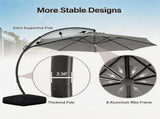 Cantilever Patio Umbrella 12ft Offset Cantilever Patio Umbrella With Base Included Large Round 28162233
