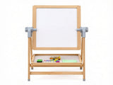 Kids Art Easel 2 in 1 Wooden Double Sided with Magnetic Whiteboard Chalkboard and Painting 74611656