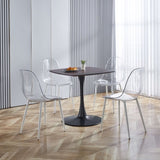 ZUN dining chair,set of 4,metal leg,plastic seat W234P144442