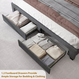 Storage Headboard ,QUEEN Size with RF LED Lights W2239P203009