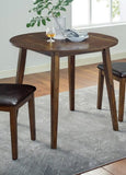 Cozy 3pc Set Round Table And 2x Side Chairs Walnut, Dark Brown Transitional Solid wood B011P162633