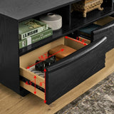 63" Mid-Century Modern TV Stand for TVs up to 75", Thick Sturdy Farmhouse Entertainment Cabinet, W1801P291993