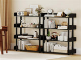 4-Tier Anti-Tipping Open Bookcase with Elevated Legs, Black Display Rack for Home Office 37815024