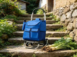 36L Folding Stair Climber Trolley, 6-Wheel Grocery Shopping Cart with Oxford Bag for Laundry & 76963278