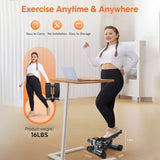 ZUN Steppers for Exercise, Stair Stepper with Resistance Bands, Mini Stepper with 330LBS Loading 89983691