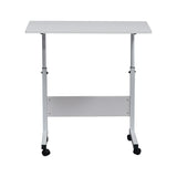 Removable E1 15MM Chipboard & Steel Side Table with Baffle White L 82570367