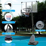 ZUN Use for Outdoor Height Adjustable 7.5 to 10ft Basketball Hoop 44 Inch Backboard Portable Basketball 29281952