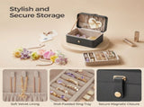2-Layer Portable Travel Jewelry Case, Gray Luxe Organizer 34198548