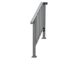 Silver Outdoor 2-Step Iron Handrail 70856353