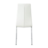 Modern PU seat dining chair living room chair upholstered chair, electroplated metal legs design, W210P226023