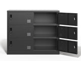 6-Door Employee Storage Locker, Metal Lockers for Office, Gym, School, and Homewith Card Slot 30035722