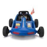 ZUN 12V Kids Ride On Go Kart, Electric 4-Wheeler Car with Remote Control, Cushioned Seat, LED Lights, W2181P201028