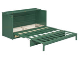 Full Size Murphy Bed with Large Drawers,Green N708P336203F