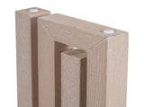 Uniquely Designed Oak Veneer Console Table with Distinctive Side Shapes, Suitable for N711P241282A