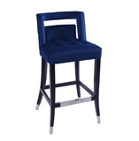 Suede Velvet Barstool with nailheads Living Room Chair2 pcs Set - 30 inch Seater height W57053833