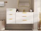 Wall Mounted Floating Cabinet, 12inch Side Cabinet with Drawers, Mutifunctional Cabinet for N710P324099K