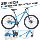 ZUN 29 Inch Wheels Single Speed Mountain Bike, for Men Women Boys and Girls, Front Suspension, Steel W1019P225378