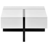 Contemporary Rectangle Design Living Room Furniture, Modern High Gloss Surface Cocktail Table, 01767411