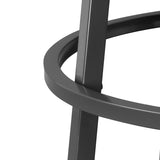 2pcs Wrought Iron Swivel Bar Chair Patio Swivel Bar Stools Black 27888896