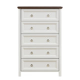 Farmhouse 5 Drawers Dresser Chests for Bedroom, Wood Rustic Tall Chest of Drawers, Dressers W2393P195485
