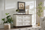 ZUN Farmhouse Style 6 Drawer Dresser Chest with Base Wooden Rustic Chest of Drawers, Storage Dresser W2393P252364