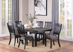 ZUN Dark Coffee Classic Wood Kitchen Dining Room Set of 2 Side Chairs Fabric upholstered Seat Unique B01183542