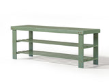 35.43"*11.02"*17.72" 3-Tier Bamboo Shoe Rack Forest Green 67755219