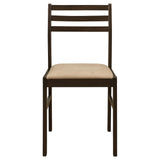 Cappuccino and Tan 3-piece Dining Set with Drop Leaf B062P145671
