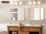 Bathroom Vanity Mirror for Over Sink 40" 32" Rectangle Gold Mirror with Round Corner for Bedroom T3177P296181