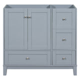 ZUN [Cabinet Only] 36" Bathroom Vanity-Grey Blue WF307083AAE