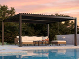 10' x 12'Pergola Modern Style with Adjustable Louvers for Outdoor Roof, Garden, Easy Assembly, 65073227